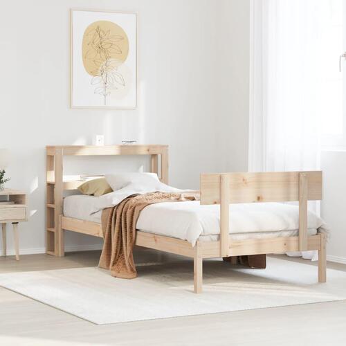 Sengeramme uden madras 90x200 cm massivt fyrretræ