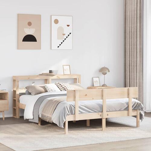 Sengeramme uden madras 160x200 cm massivt fyrretræ