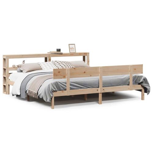 Sengeramme uden madras 180x200 cm massivt fyrretræ