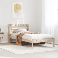 Sengeramme uden madras 90x200 cm massivt fyrretræ