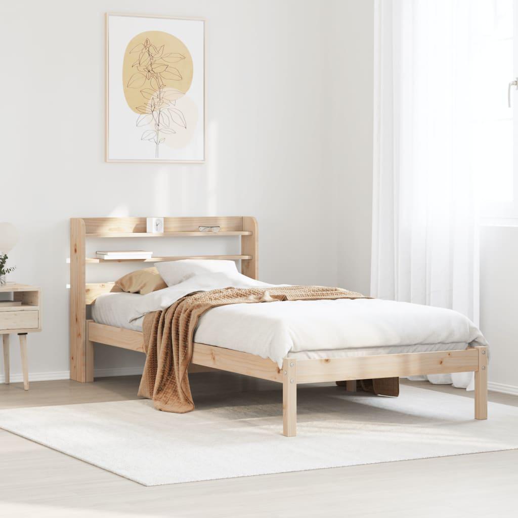 Sengeramme uden madras 100x200 cm massivt fyrretræ