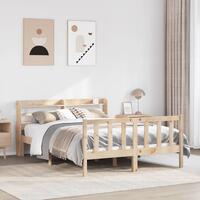 Sengeramme uden madras 120x190 cm massivt fyrretræ