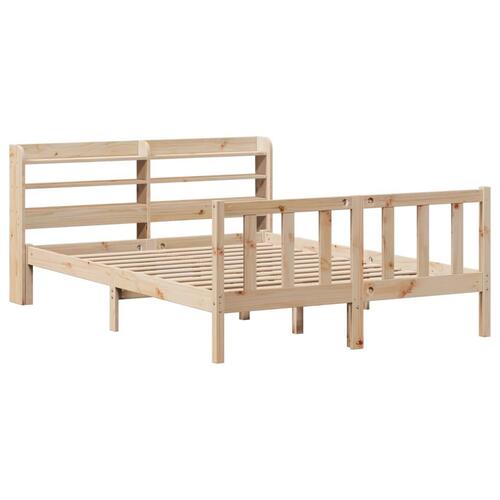 Sengeramme uden madras 120x190 cm massivt fyrretræ