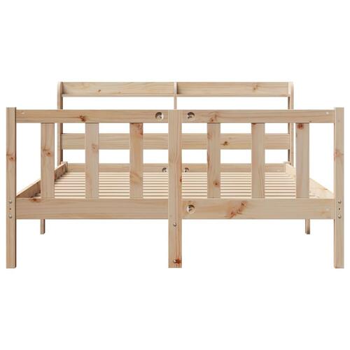Sengeramme uden madras 120x190 cm massivt fyrretræ