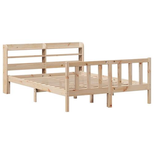 Sengeramme uden madras 140x200 cm massivt fyrretræ
