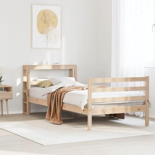 Sengeramme uden madras 75x190 cm massivt fyrretræ