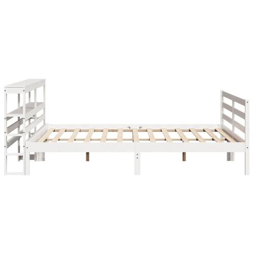 Sengeramme uden madras 180x200 cm massivt fyrretræ hvid