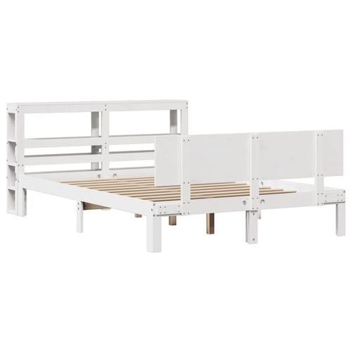 Sengeramme med hovedgærde uden madras Hvid 140x190 cm