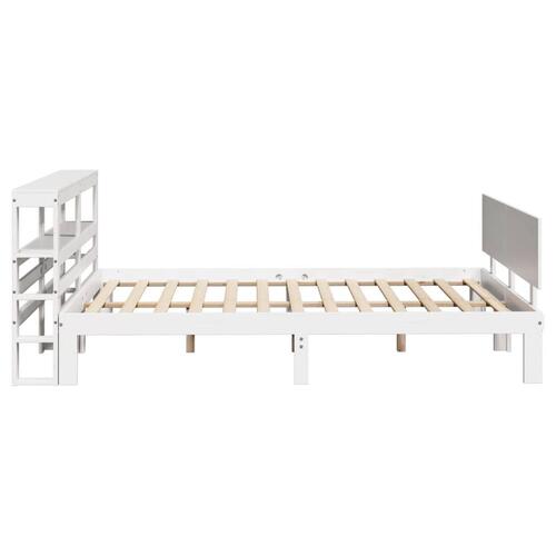 Sengeramme med hovedgærde uden madras Hvid 140x190 cm