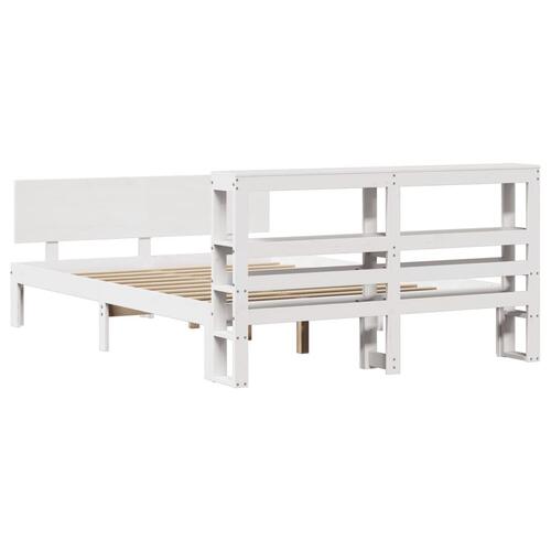 Sengeramme med hovedgærde uden madras Hvid 140x190 cm