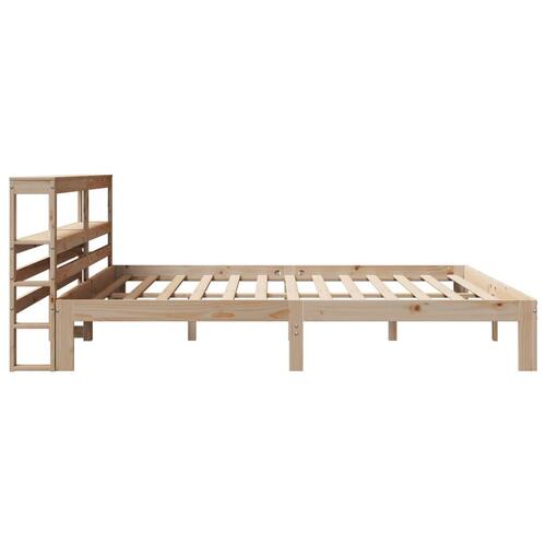 Sengeramme med sengegavl 180x200 cm massivt fyrretræ