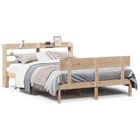Sengeramme uden madras 140x200 cm massivt fyrretræ