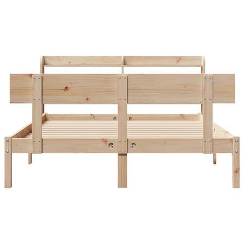 Sengeramme uden madras 140x200 cm massivt fyrretræ