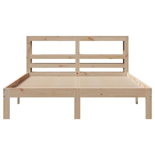Sengeramme med sengegavl 160x200 cm massivt fyrretræ