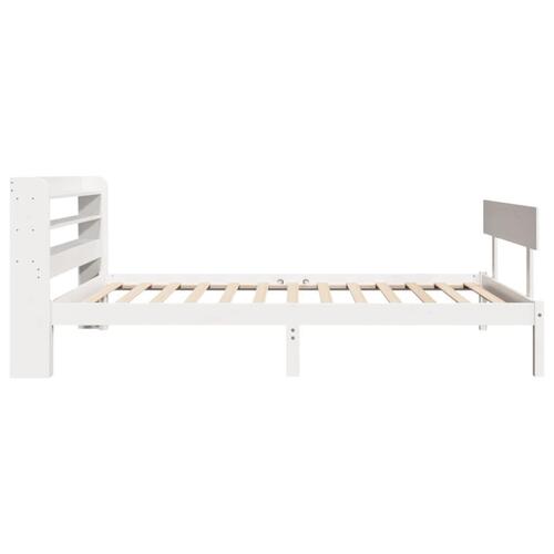 Sengeramme uden madras 90x190 cm massivt fyrretræ hvid