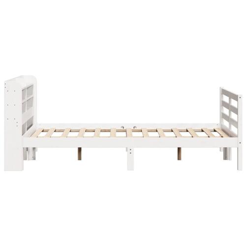 Sengeramme med hovedgærde uden madras Hvid 140x200 cm