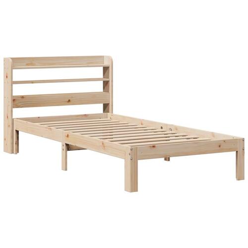 Sengeramme med sengegavl 90x190 cm massivt fyrretræ