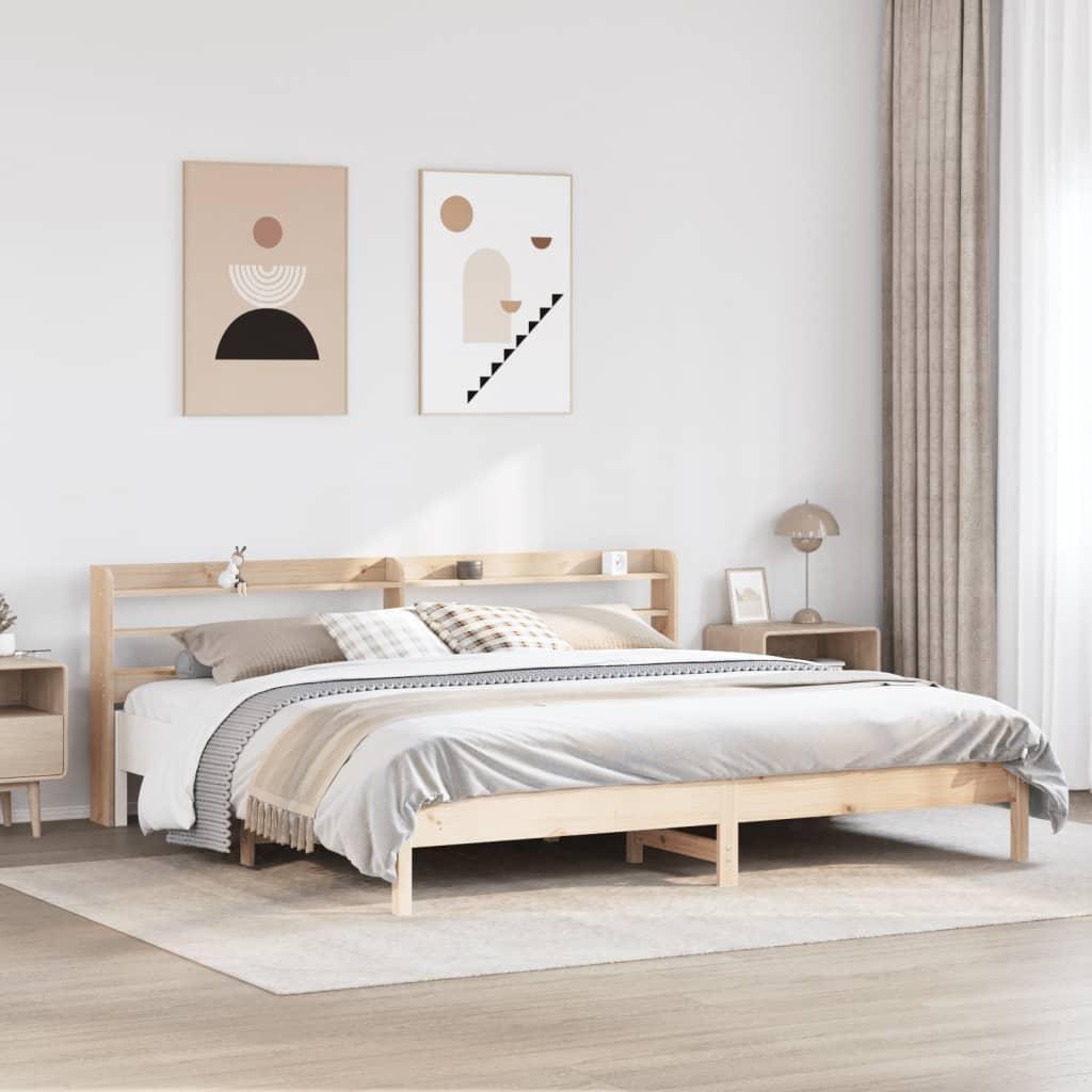 Sengeramme uden madras 180x200 cm massivt fyrretræ