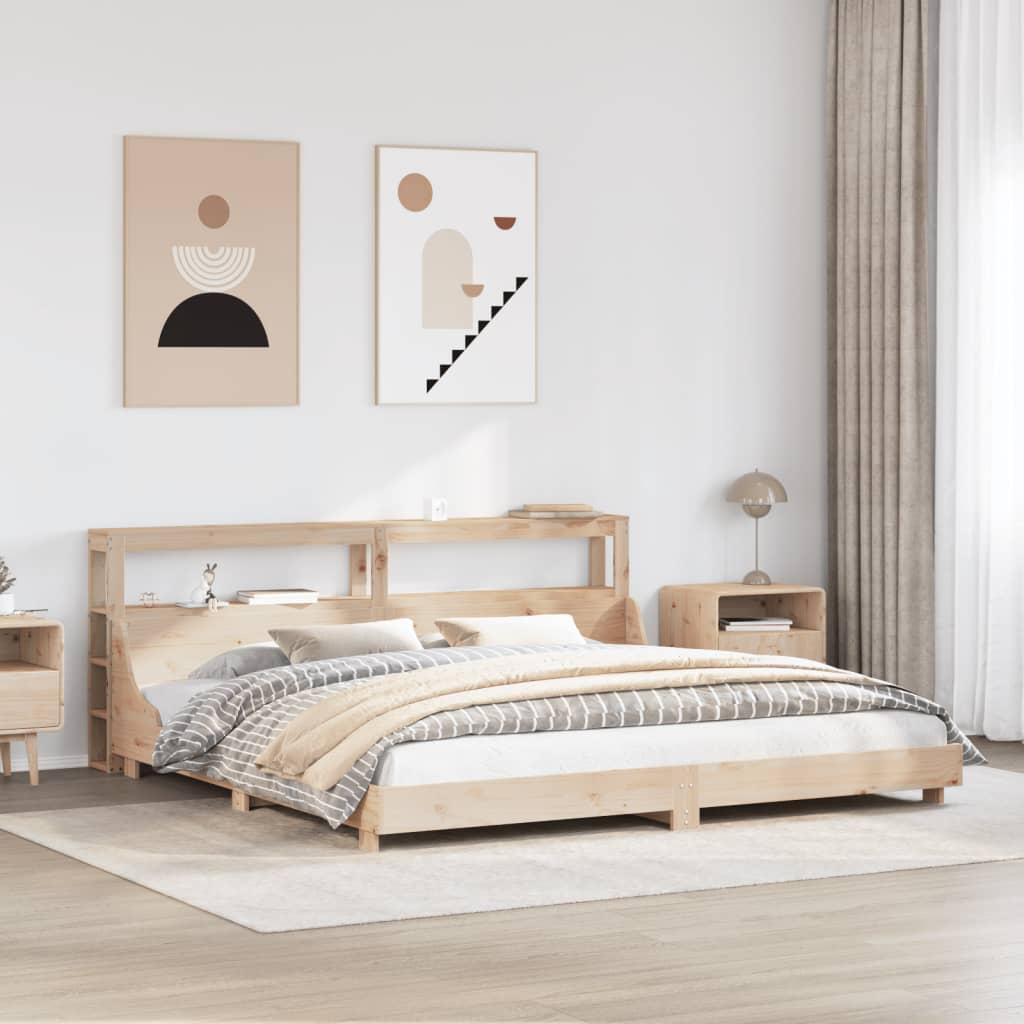 Sengeramme uden madras 180x200 cm massivt fyrretræ