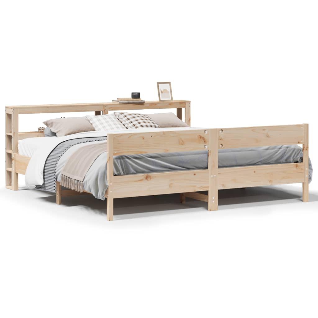Sengeramme uden madras 180x200 cm massivt fyrretræ
