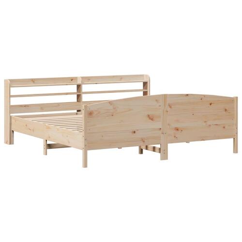 Sengeramme uden madras 200x200 cm massivt fyrretræ