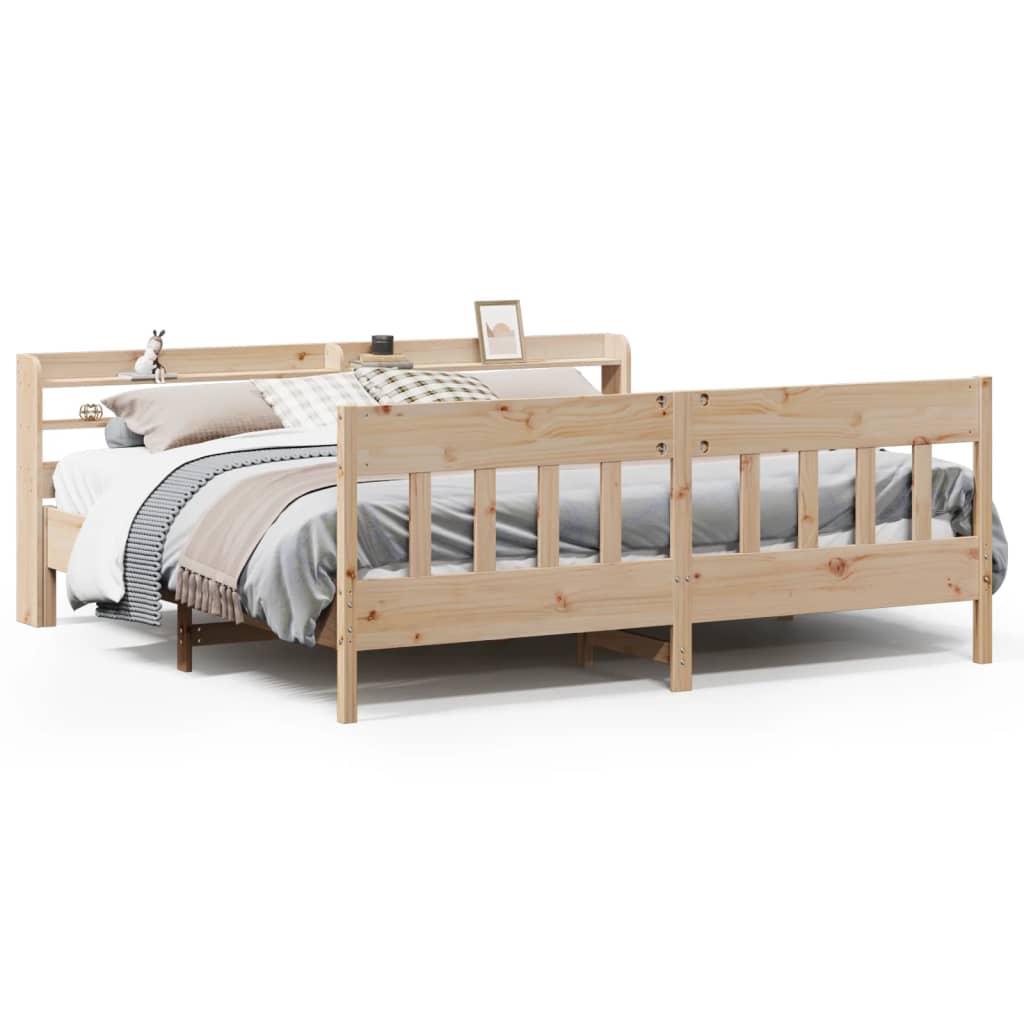 Sengeramme uden madras 180x200 cm massivt fyrretræ