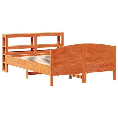Sengeramme uden madras 140x200 cm massivt fyr gyldenbrun
