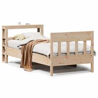 Sengeramme uden madras 90x200 cm massivt fyrretræ