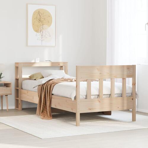 Sengeramme uden madras 90x200 cm massivt fyrretræ