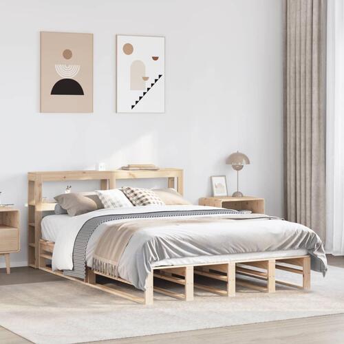 Sengeramme uden madras 150x200 cm massivt fyrretræ
