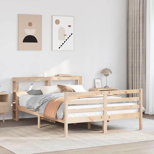 Sengeramme med hovedgærde uden madras Hvid 160x200 cm