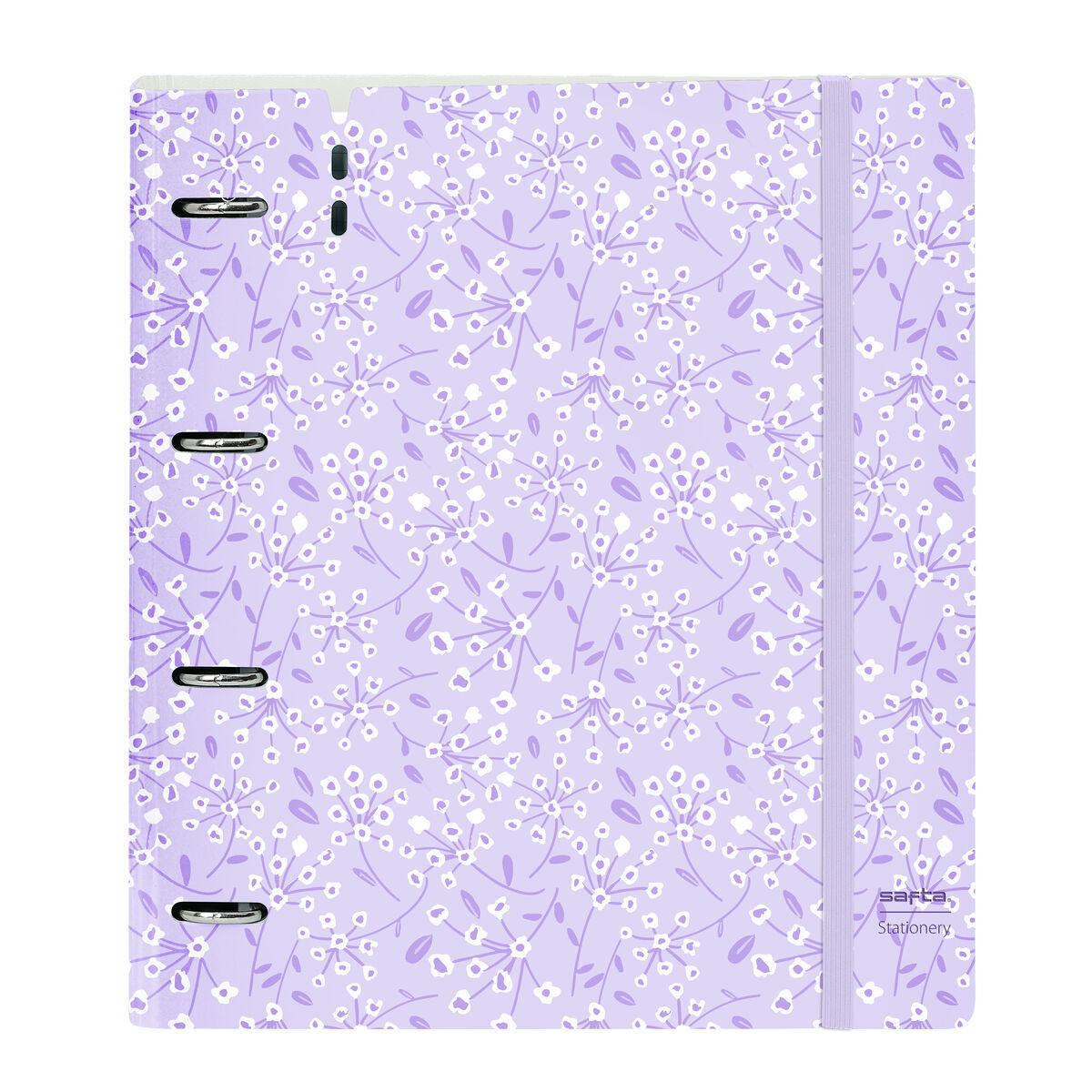 Safta ringbind - Light Purple Flowers, lilla, 27 × 32 × 4 cm