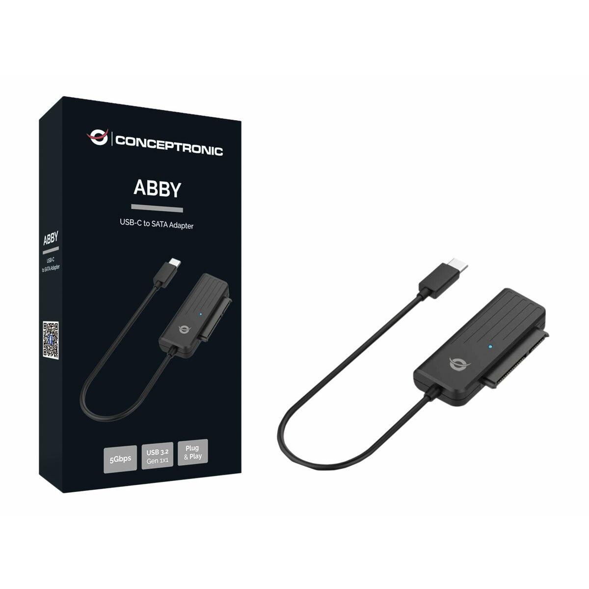 Conceptronic ABBY02B USB‑C til SATA adapter til 2,5" harddisk billede