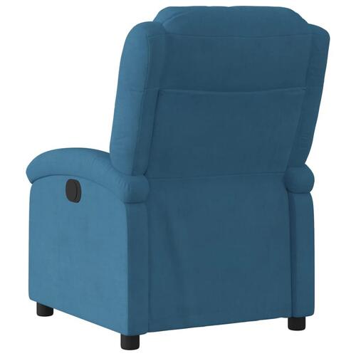 Lænestol velour blå