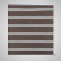 Rullegardin i zebradesign 80 x 175 cm kaffefarvet