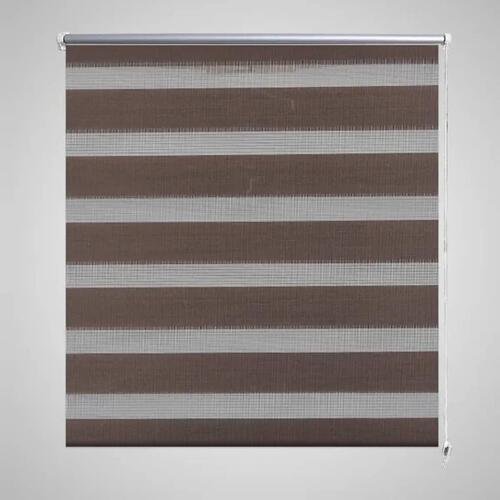 Rullegardin i zebradesign 80 x 175 cm kaffefarvet