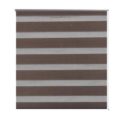 Rullegardin i zebradesign 80 x 175 cm kaffefarvet