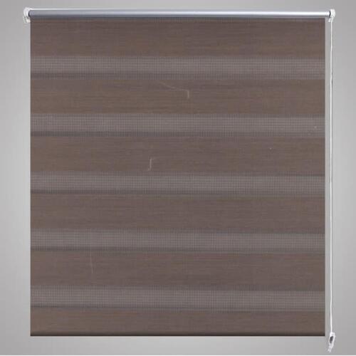 Rullegardin i zebradesign 80 x 175 cm kaffefarvet