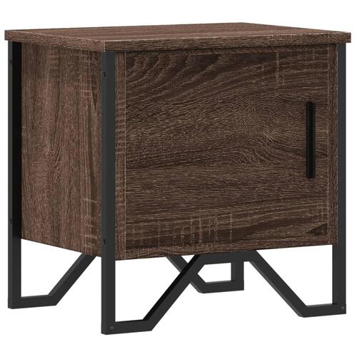 Sengebord 40x30x40 cm konstrueret træ brun egetræsfarve