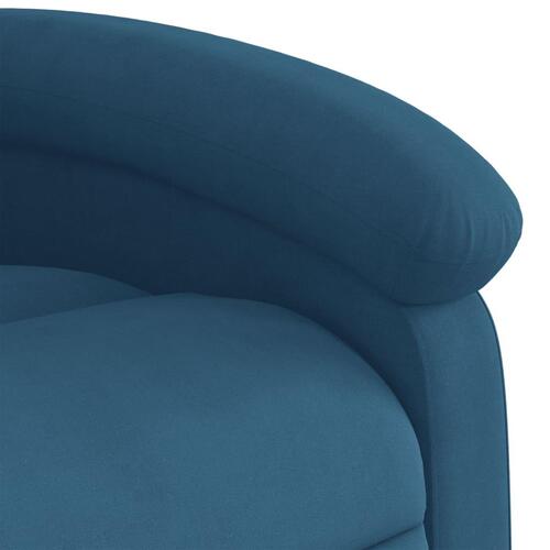 Massagestol velour blå