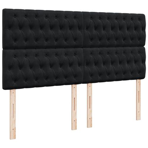 Kontinentalseng med madras 180x200 cm stof sort