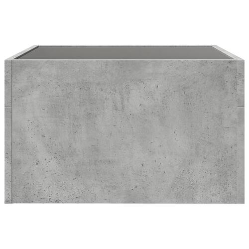 Sofabord med Infinity LED-lys 50x50x30 cm betongrå
