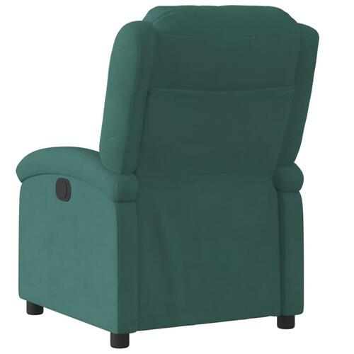 Lænestol velour mørkegrøn