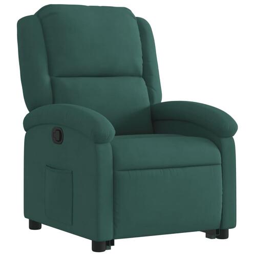 Løftestol velour mørkegrøn