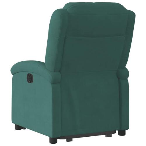 Løftestol velour mørkegrøn