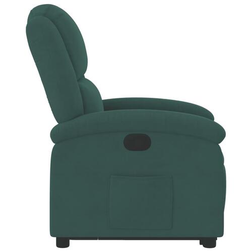 Løftestol velour mørkegrøn