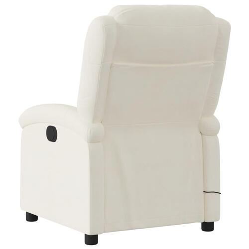 Massagestol velour cremefarvet