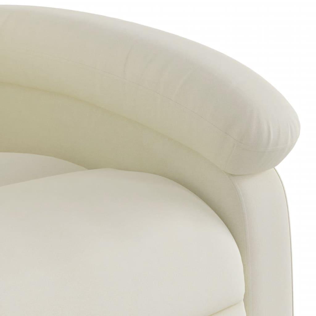 Massagestol velour cremefarvet