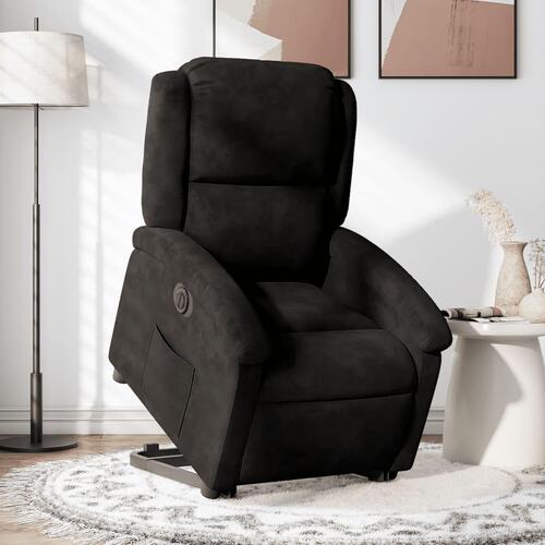 Løftestol velour sort