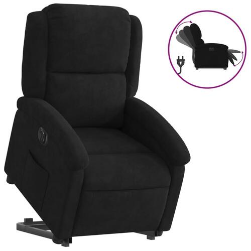Løftestol velour sort